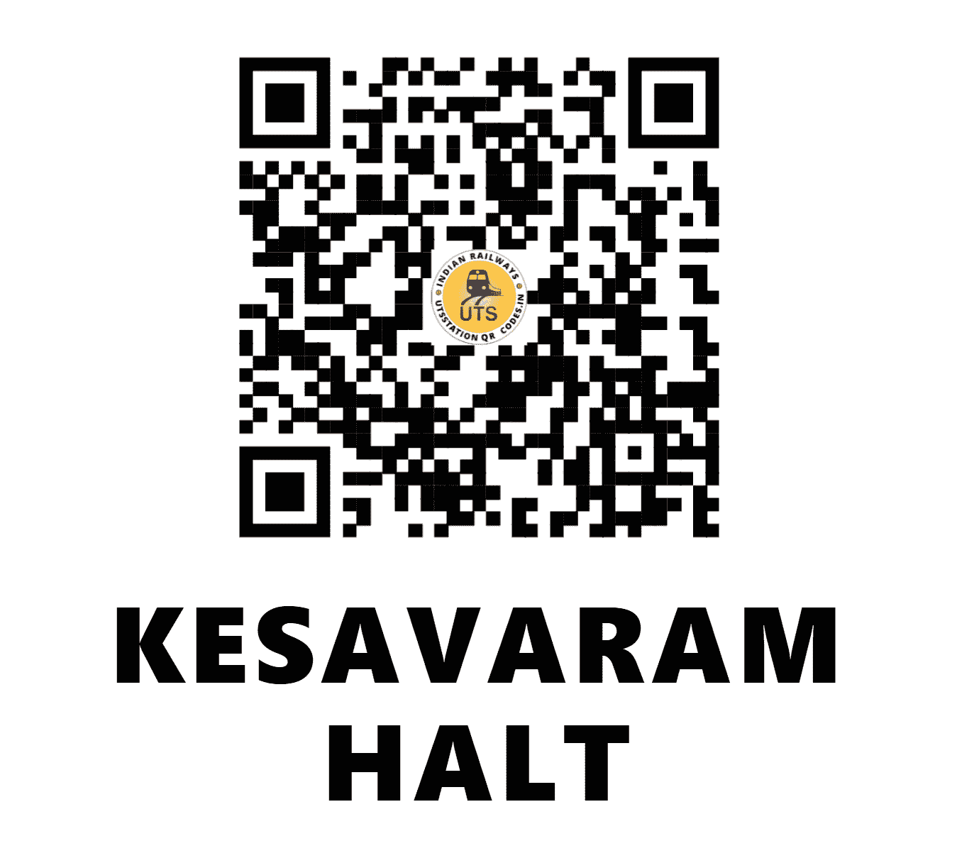 UTS QR Code for KESAVARAM HALT - KSVM - SC (ANDHRA PRADESH)